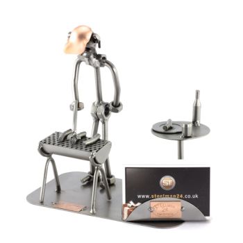 BARBECUE GRILLER MIT VISITENKARTEN-HALTER