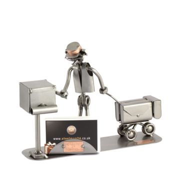 POSTBOTE MIT VISITENKARTEN-HALTER