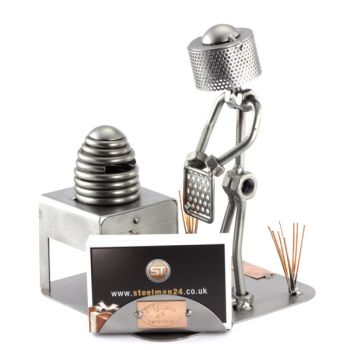 IMKER MIT VISITENKARTEN-HALTER