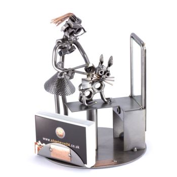 KATZENFRISEUR MIT VISITENKARTEN-HALTER