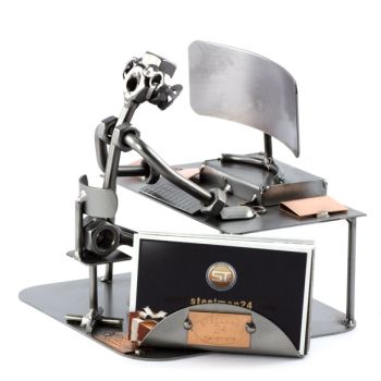 PROGRAMMIERER MIT VISITENKARTENHALTER